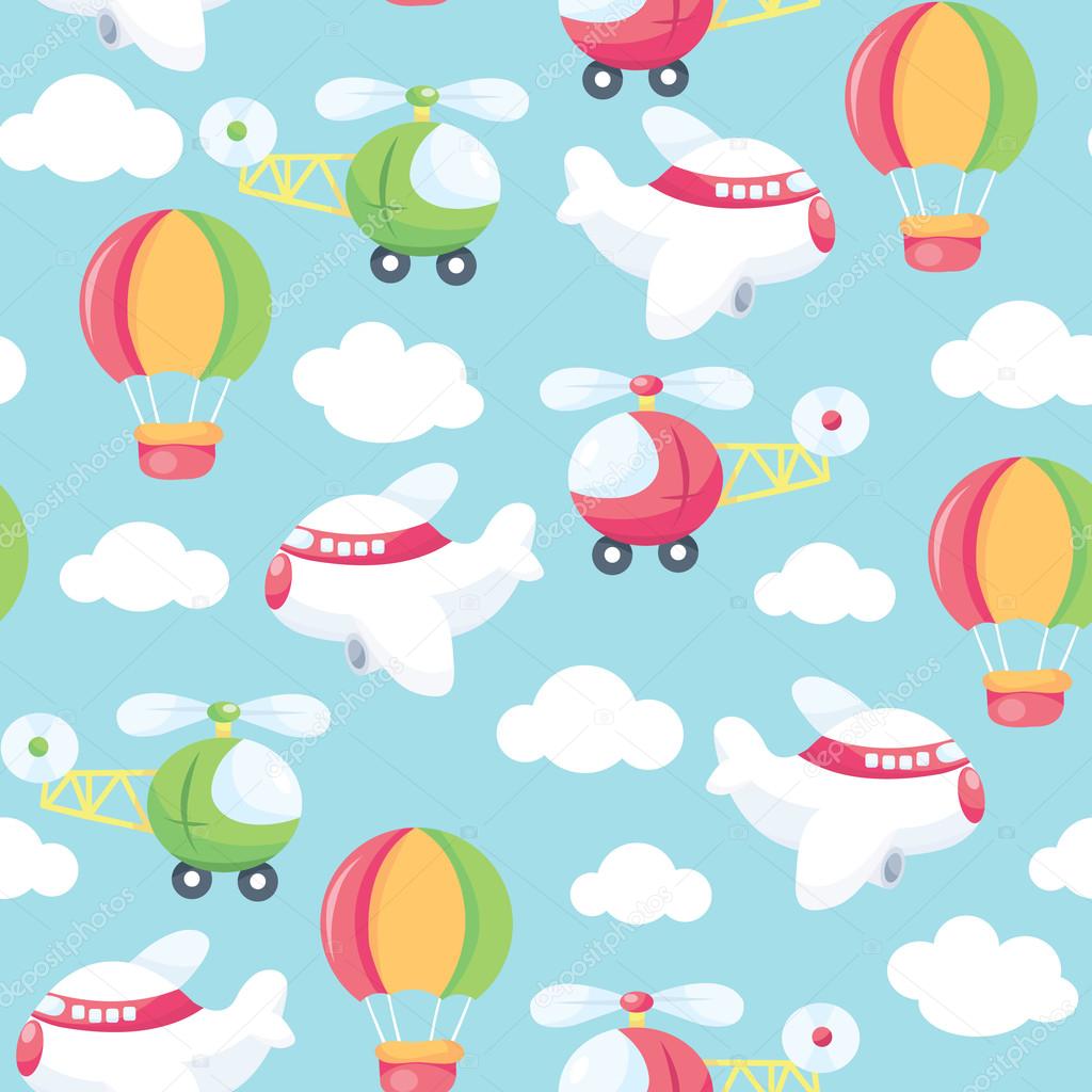Come Fly With Me Seamless Pattern Background