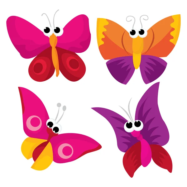 Papillons colorés — Image vectorielle