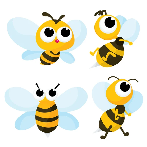 Bumble Bee Sibuk - Stok Vektor