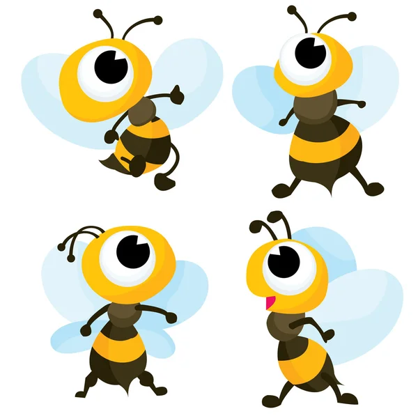 Linda abeja Bumble — Vector de stock