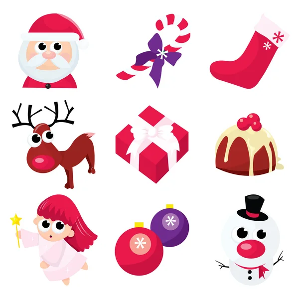 Conjunto de iconos de Navidad — Archivo Imágenes Vectoriales