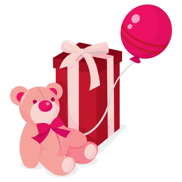 Regalos de oso de peluche — Vector de stock