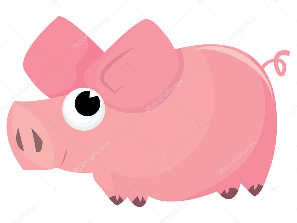 A Vector Cartoon Cute Pig Illustration Premium Vector In Adobe Illustrator Ai Ai Format Encapsulated Postscript Eps Eps Format
