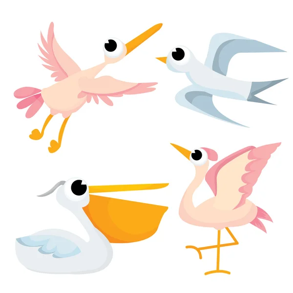 Oiseaux de plage — Image vectorielle
