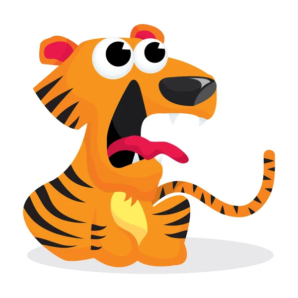 Tigre dos desenhos animados — Vetor de Stock