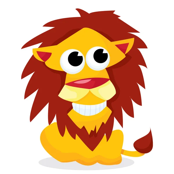 Lion heureux — Image vectorielle