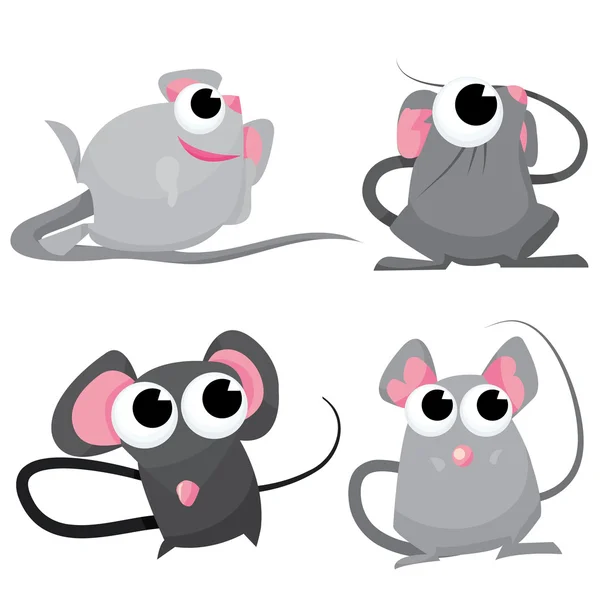 Four Mices — Stock Vector