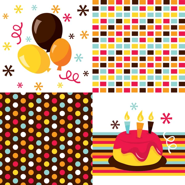 Retro Party Favors — Stock Vector