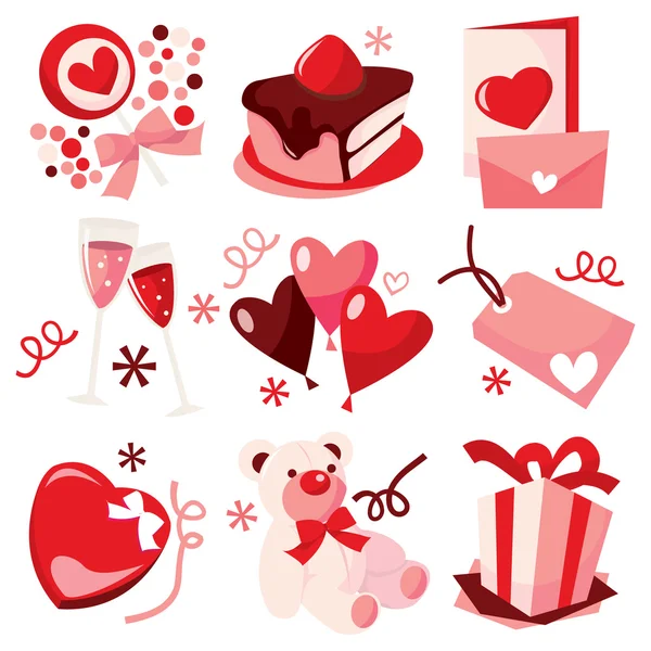 Sé mis iconos de San Valentín — Vector de stock