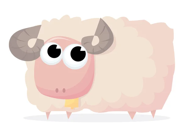 Carneiro de ovelhas bonito — Vetor de Stock
