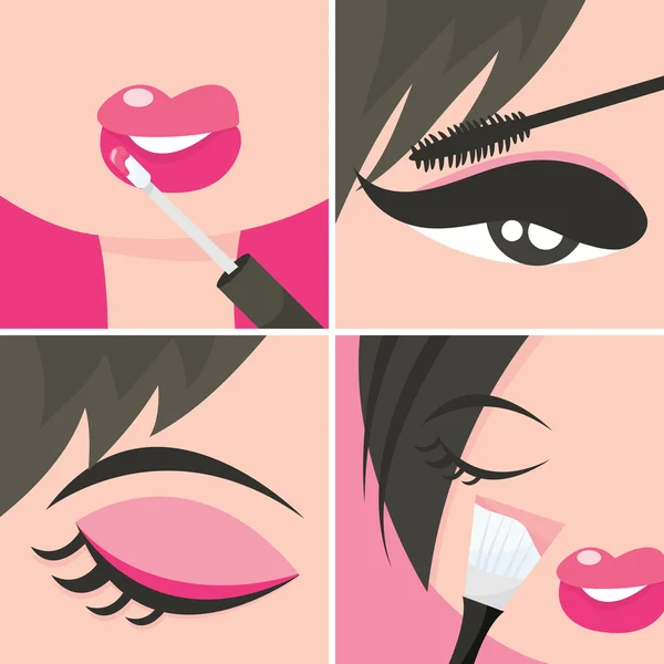 Maquillaje Popart — Vector de stock