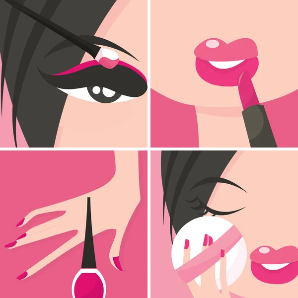 Beauty Popart — Stock Vector