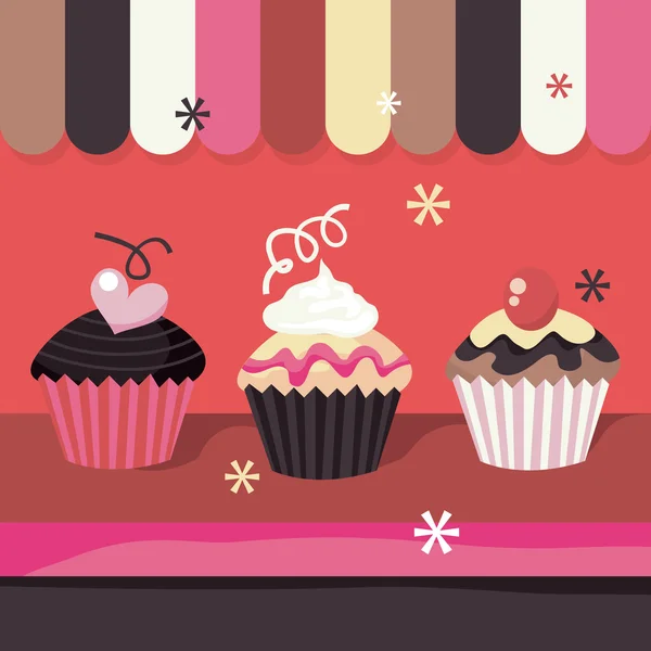 Tienda de cupcakes — Archivo Imágenes Vectoriales