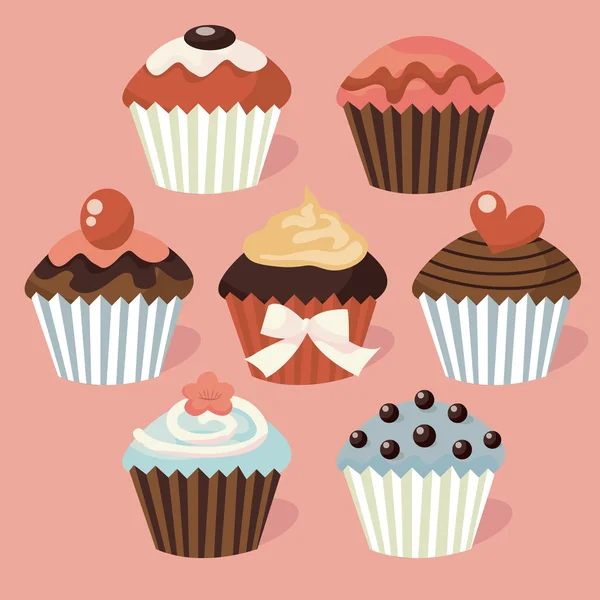 Festa de cupcakes —  Vetores de Stock