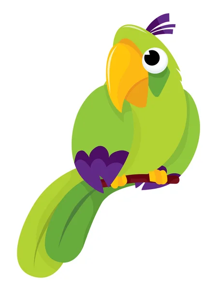 Papagaio de desenho animado bonito — Vetor de Stock
