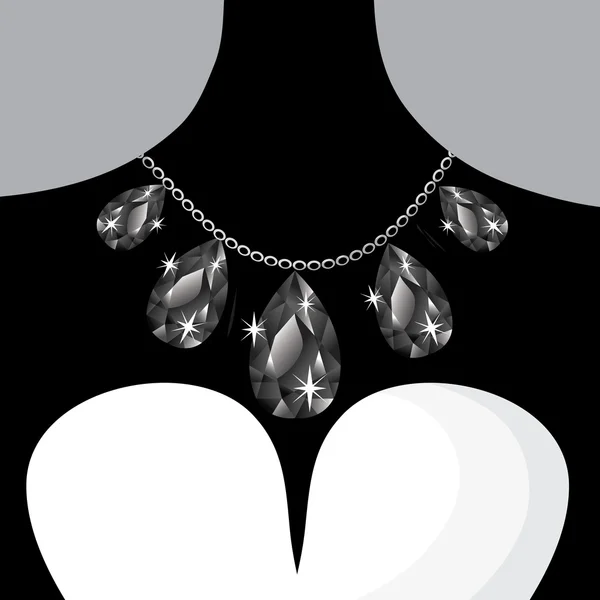 Collier en diamant — Image vectorielle