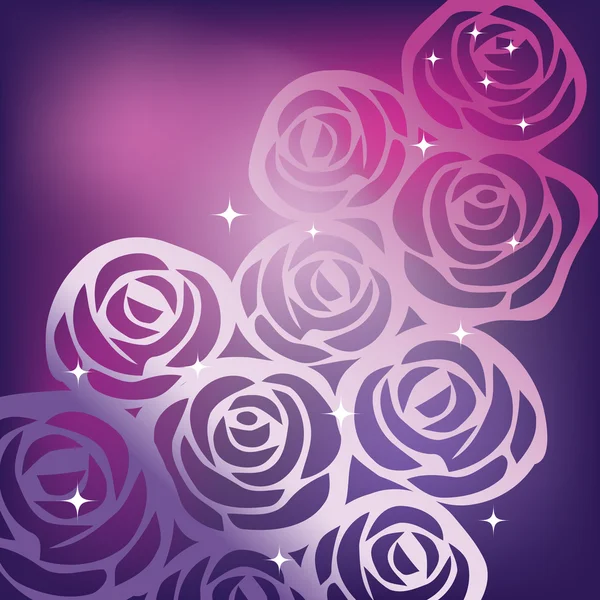Feuille estampage Rose modèle — Image vectorielle