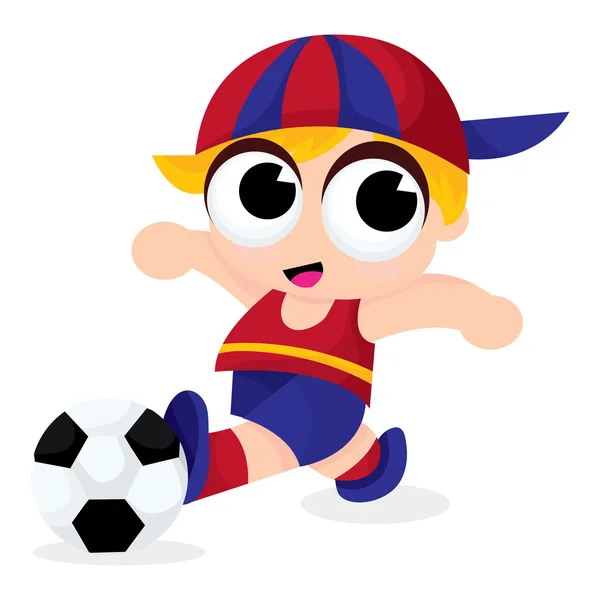 Dibujos animados Fútbol Boy — Archivo Imágenes Vectoriales