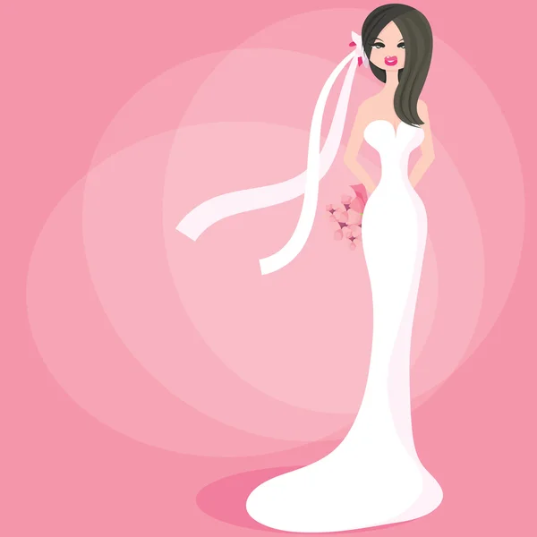 Blushing Bride — Stockvector