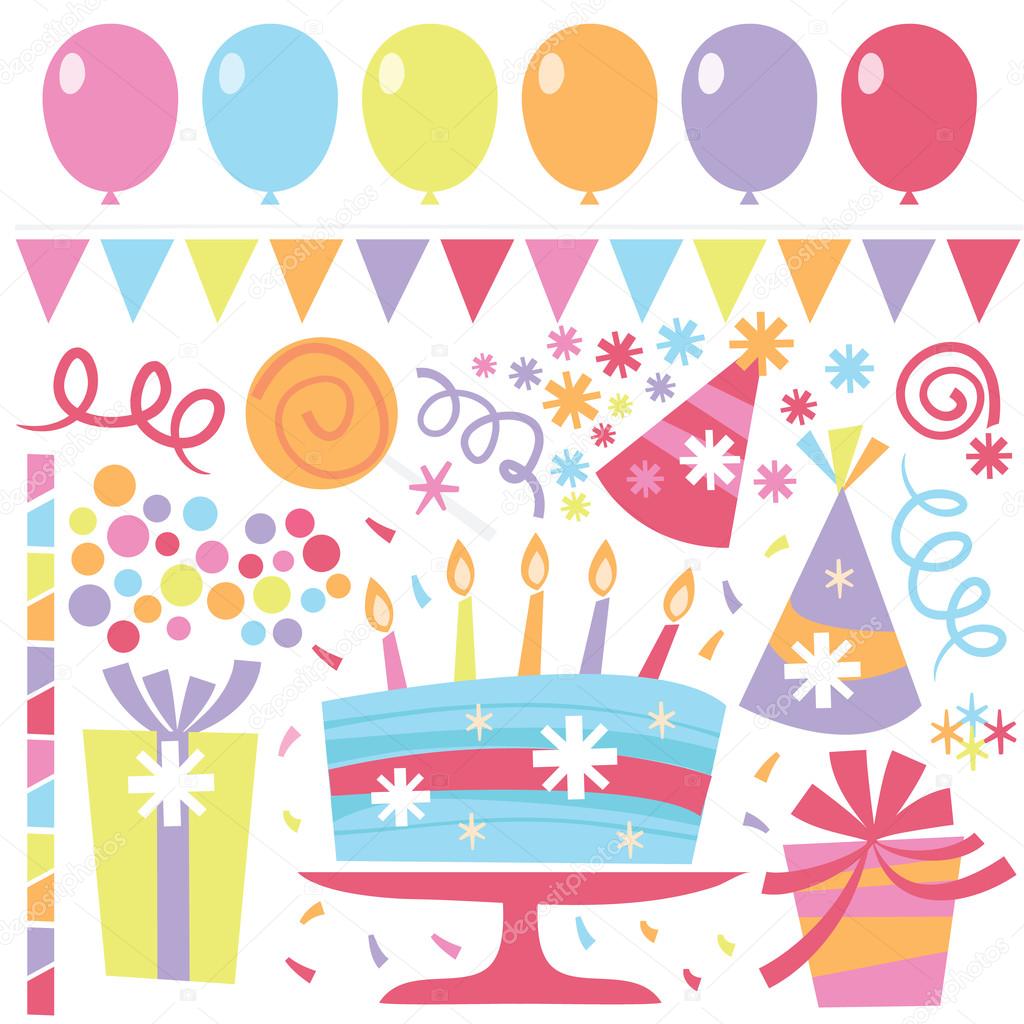 Festa de aniversário retro Vetor de ©totallyjamie 73530393, image size:1024x1024