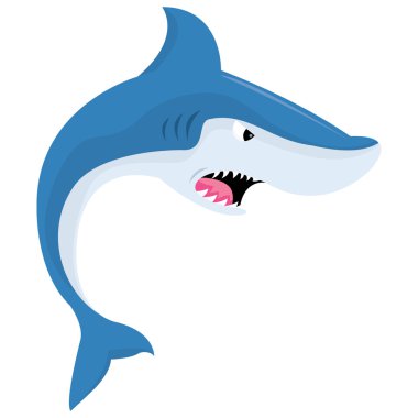 Cartoon Mean Shark clipart