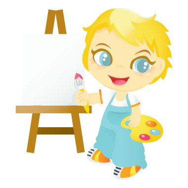 Mutlu sanatçı çocuk