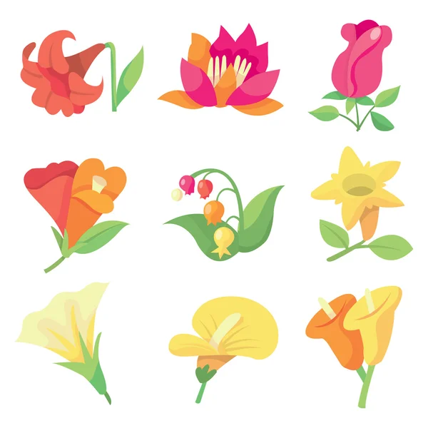 Dulces flores de primavera — Vector de stock