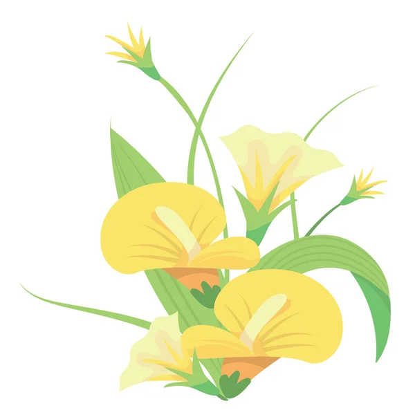 Arreglo floral amarillo — Archivo Imágenes Vectoriales