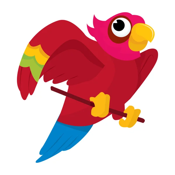 Cartoon Parrot — Stock Vector