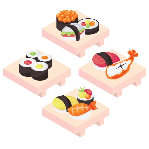 Sushi főétel — Stock Vector