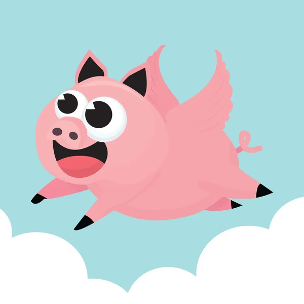 Cuando los cerdos vuelan — Archivo Imágenes Vectoriales
