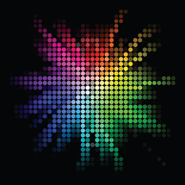 Rainbow Tiles Starburst — Stock Vector