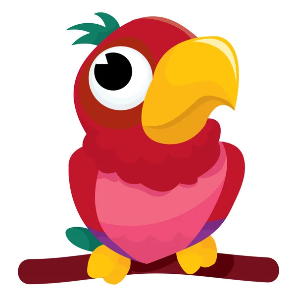 Carino pappagallo del fumetto — Vettoriale Stock
