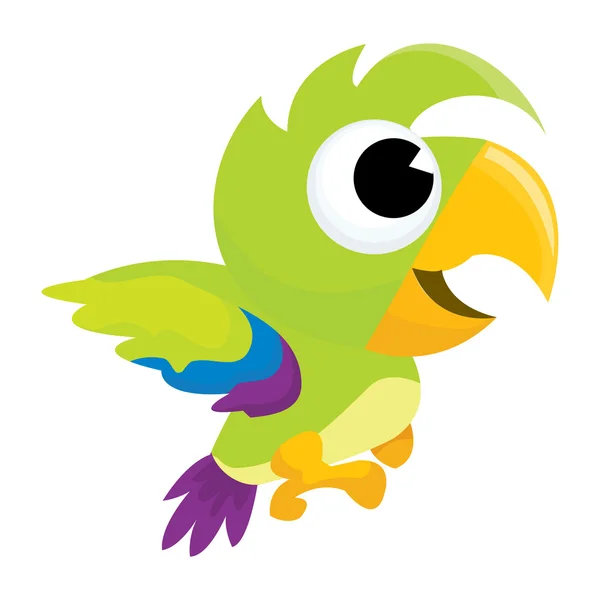 Cute Cartoon Parrot — Stock Vector