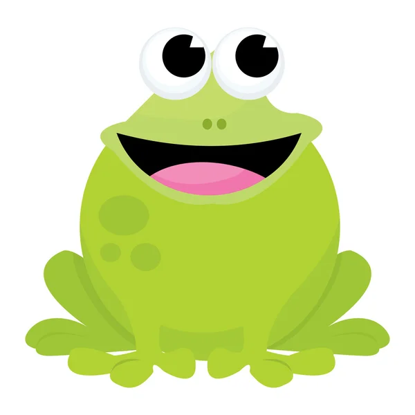 Cartoon Happy Frog — Stock Vector