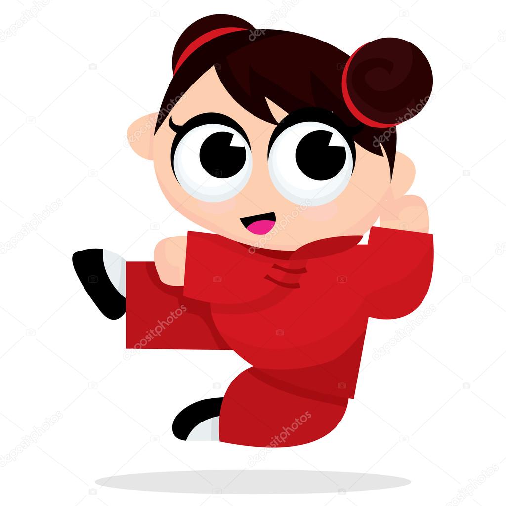 Cartoon Kungfu Girl
