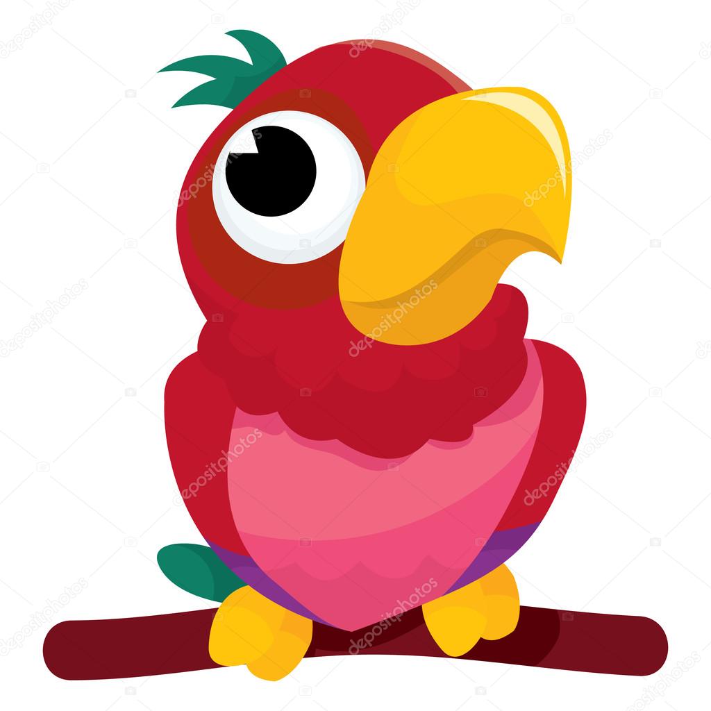 Cute Cartoon Parrot Stock Illustration by ©totallyjamie #73544111