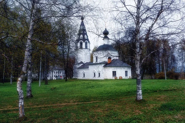 Regio Ivanovo Bos Achtergrond Van Wolga Rivier Vanaf Hoogte Van — Stockfoto