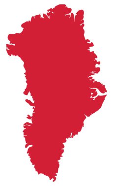 Grönland haritası beton bir duvarda..