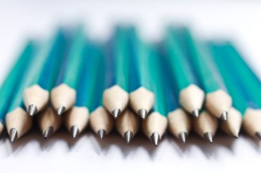 Sivri yeşil kalem kümesi