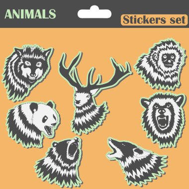 hayvanlar çıkartmaları kümesi