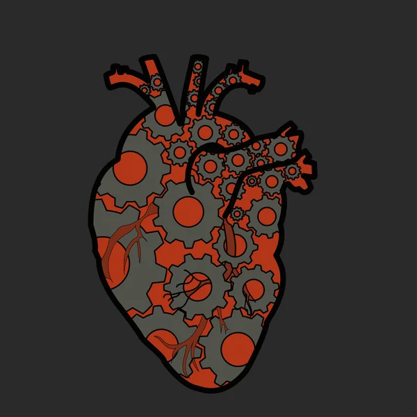 Механическое сердце — стоковый вектор