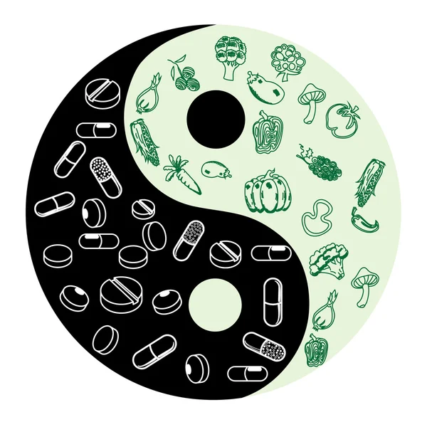 Yin és Yang. — Stock Vector