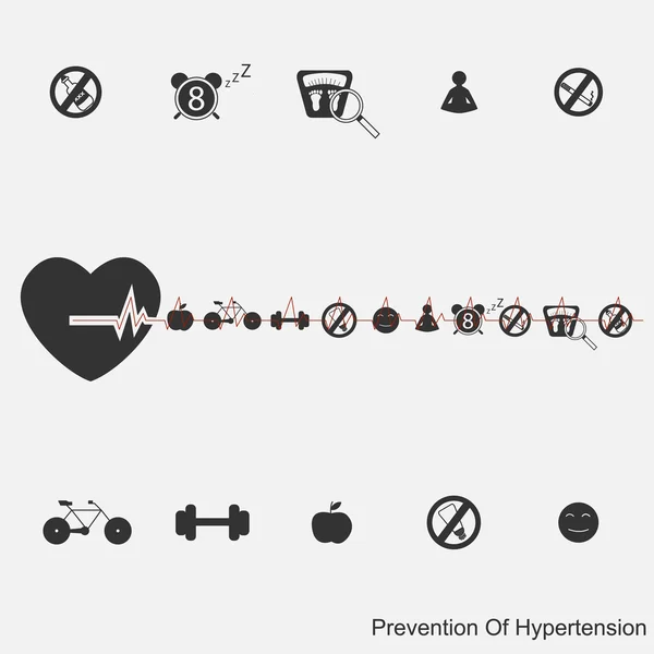 Prevención de la hipertensión — Archivo Imágenes Vectoriales