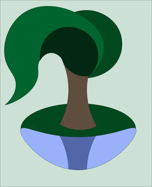 Ива векторного дерева — стоковый вектор