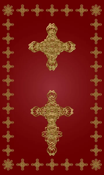 Золотой крест — стоковый вектор