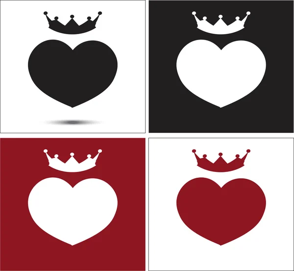 Download Heart with crown — Stock Vector © jamesstar #16203271
