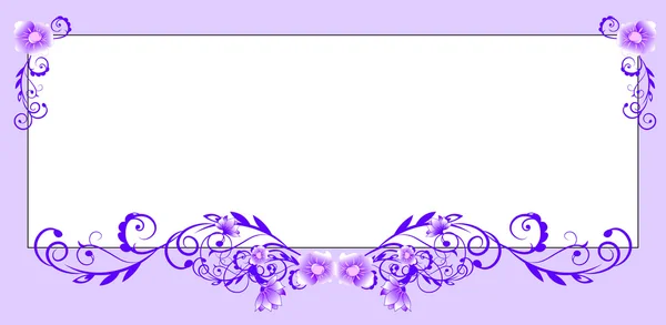 Frame decorated with flowers — Stock Vector