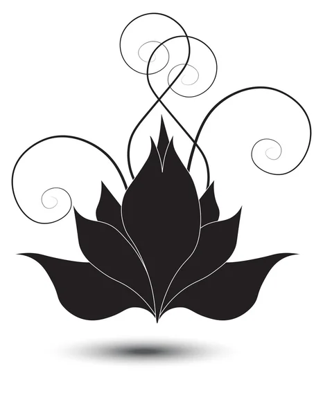 Flor de lirio negro — Vector de stock