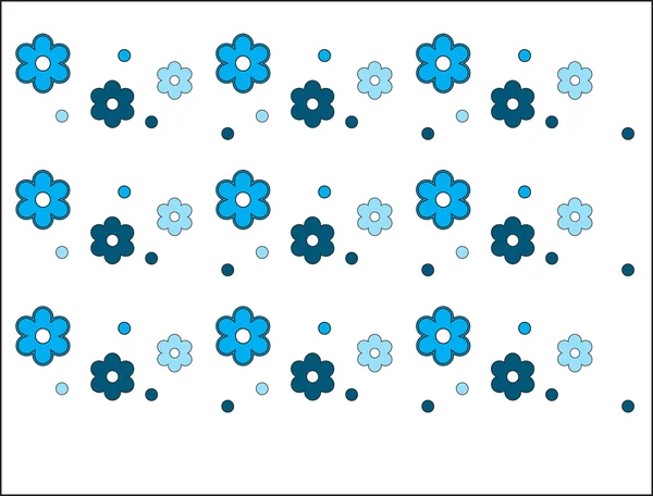 Flpwer pattern blue — Stock Vector